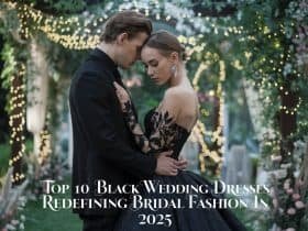 Elegant black wedding dresses for every season, featuring lace details and versatile silhouettes for spring, summer, fall, and winter brides.