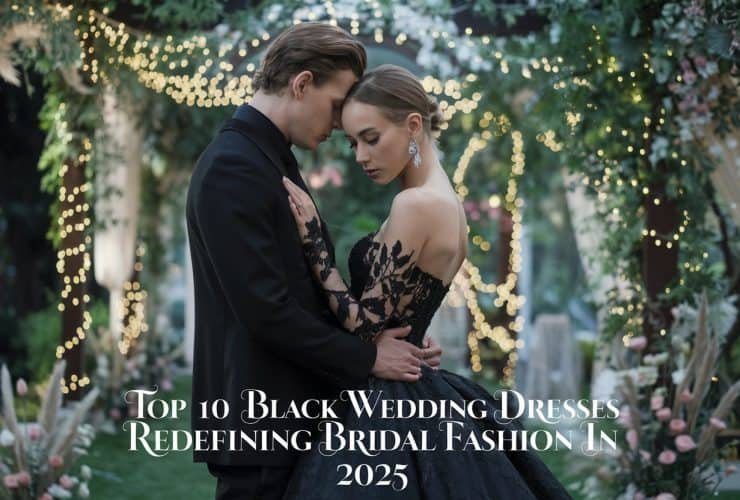 Elegant black wedding dresses for every season, featuring lace details and versatile silhouettes for spring, summer, fall, and winter brides.