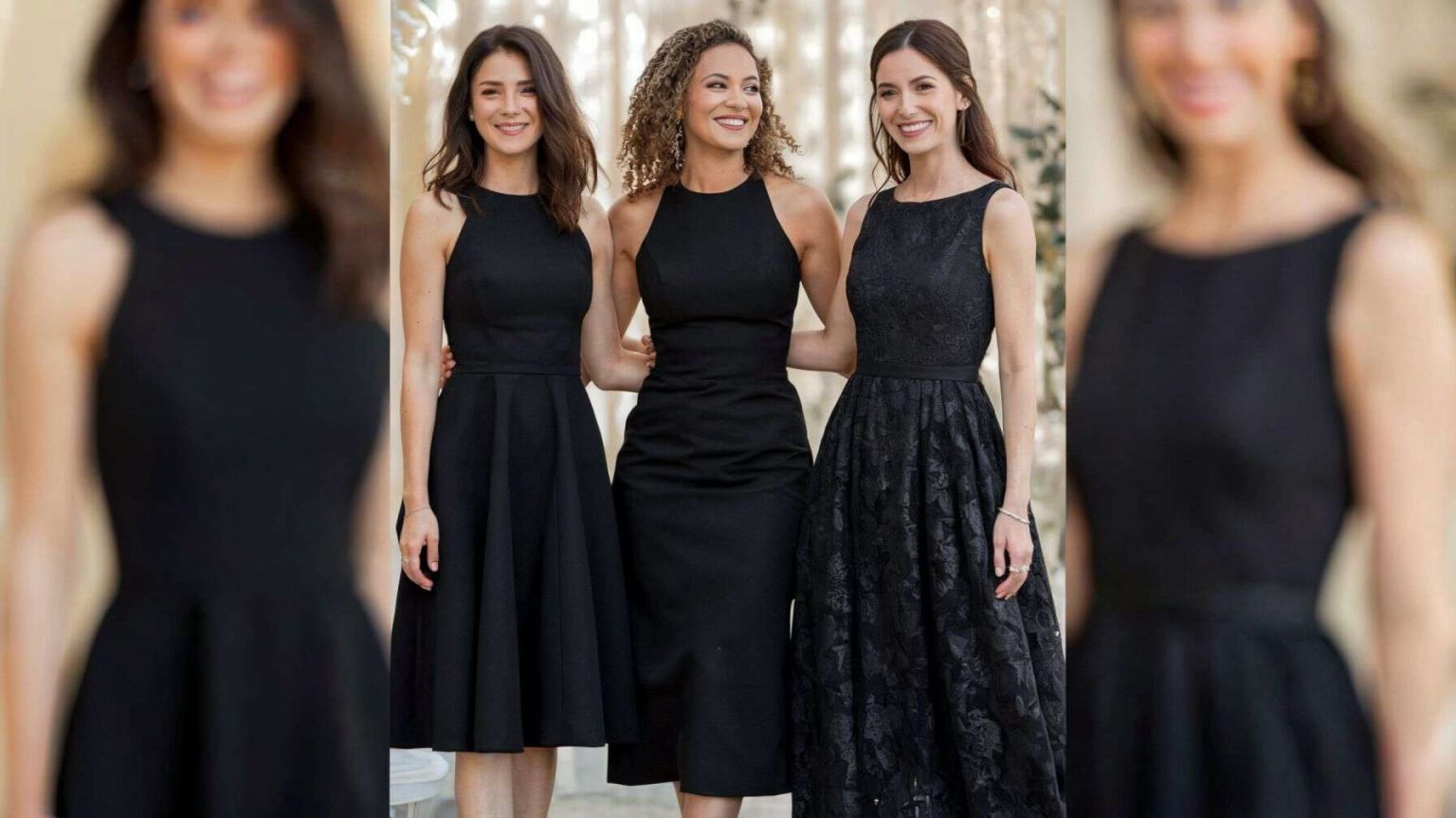 A stunning black maxi dress with a flowy design, ideal for wedding guests, combining comfort and class for an effortlessly chic appearance.