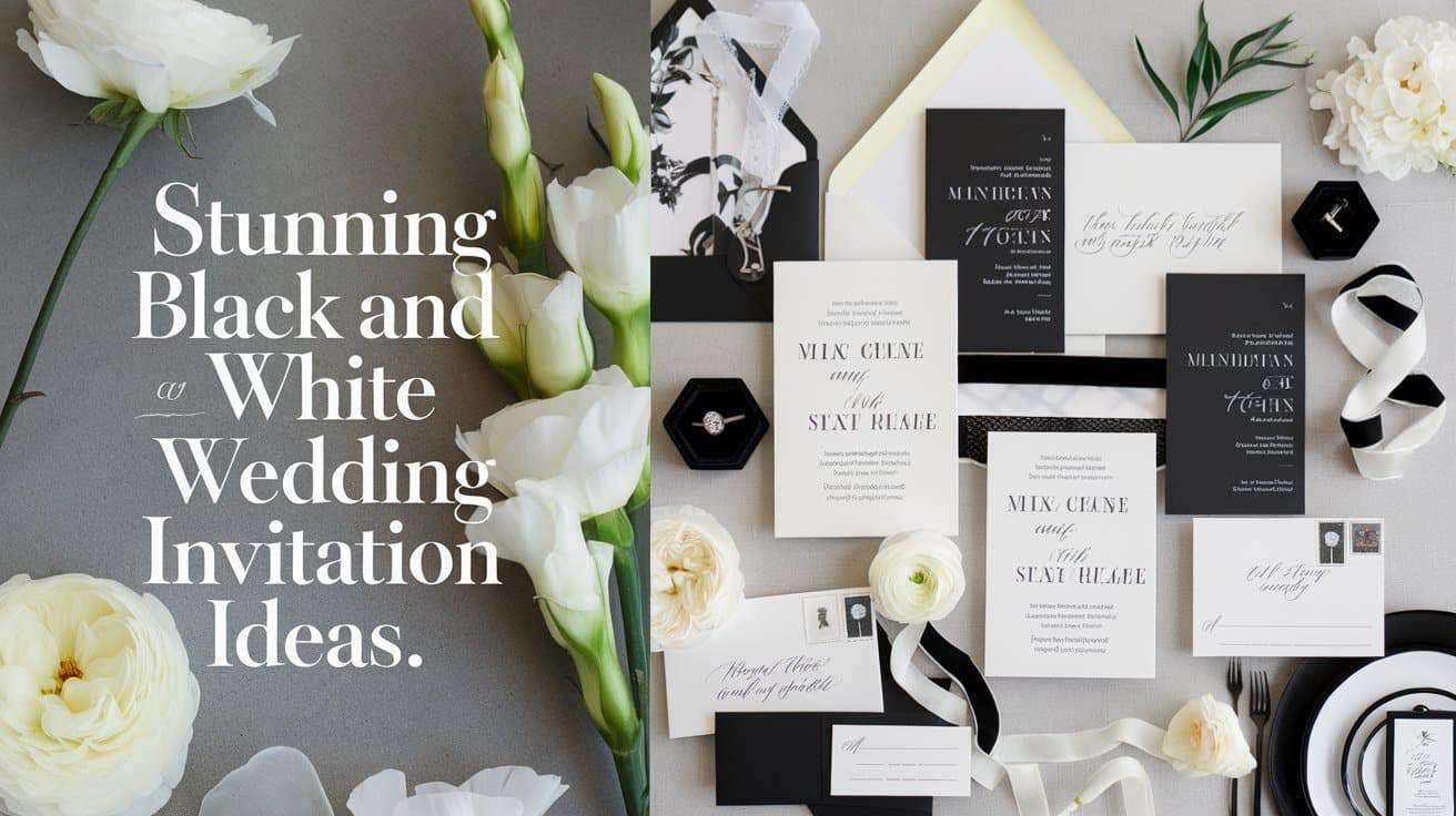 10 Stunning Black and White Wedding Invitation Ideas