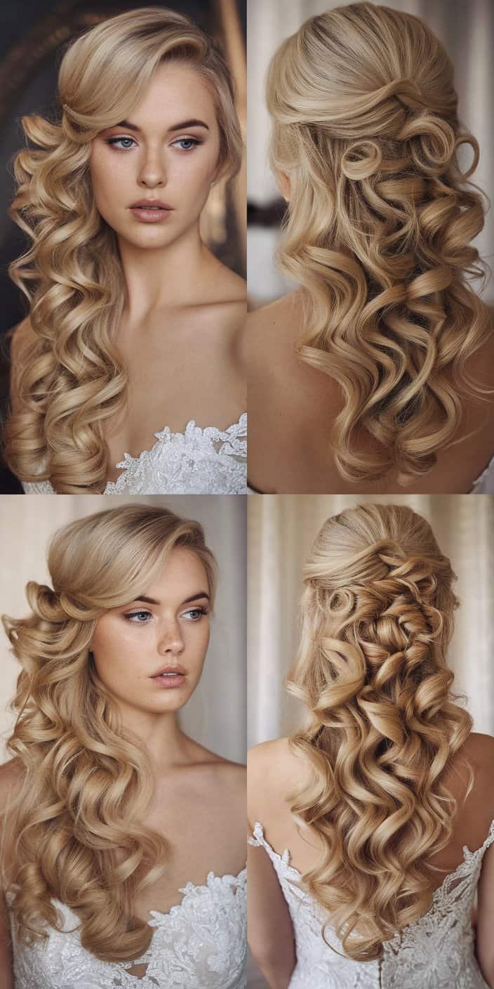 Modern Slicked Styles Front View: Slicked hairstyle with a polished finish, ideal for modern wedding guest hairstyles.

