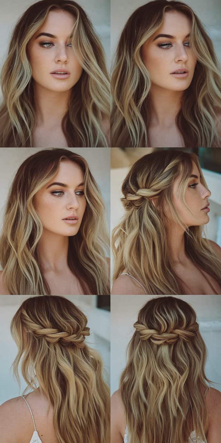 Vintage-Inspired Finger Waves Back View: Back angle of sculptural finger waves, a timeless wedding guest hairstyle.

