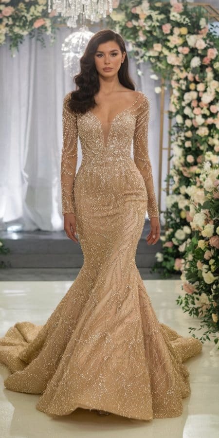 10 Trending Unique Gold Wedding Dresses for 2025