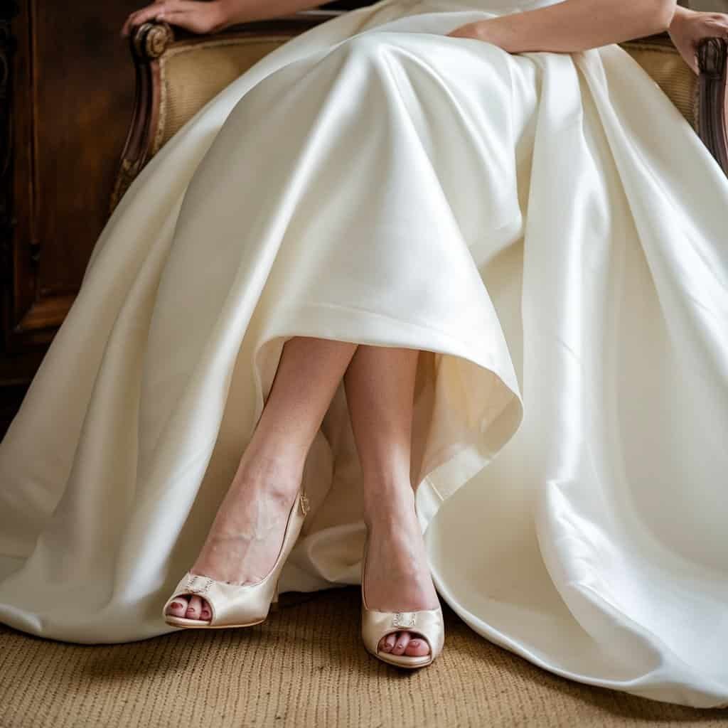 Classic Peep-Toe Comfort Heels designed for Comfortable Wedding Shoes that don’t sacrifice style
