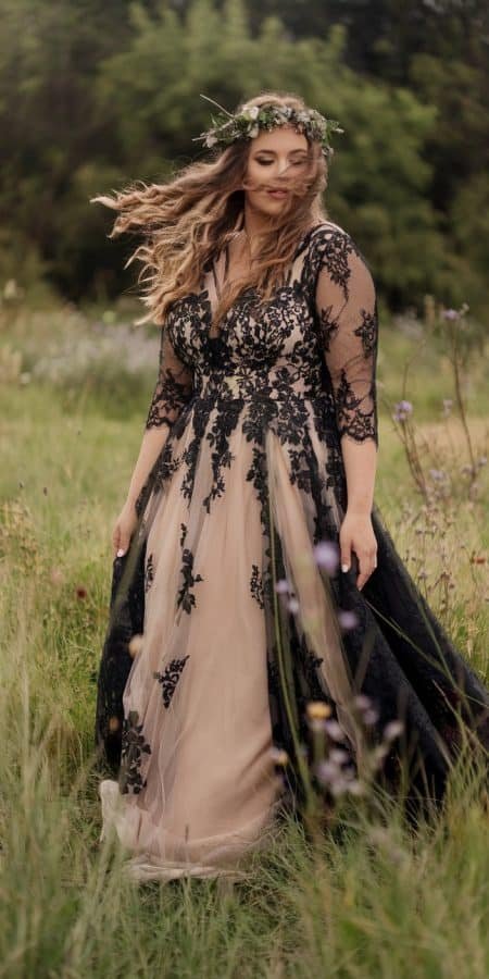 20 Stunning Plus Size Black Wedding Dress Inspirations