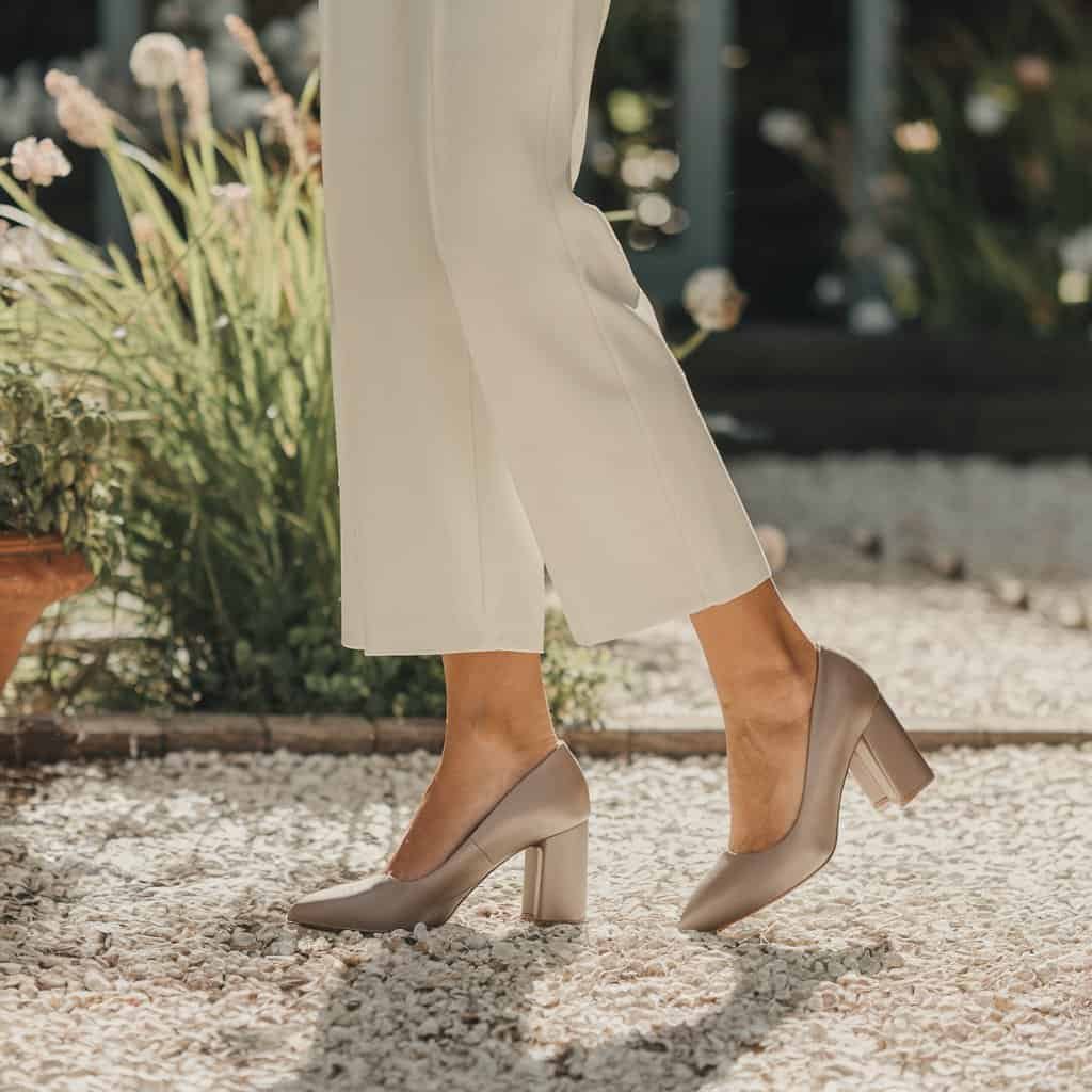 Comfortable Wedding Shoes like Stylish Block Heels offering elegance and support for a chic wedding