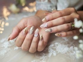 Chic subtle ombré wedding nails enhanced with a glossy seal for a polished and elegant finish.